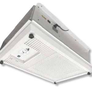 ceiling mounted laboratory fume extraction module with recirculating airflow